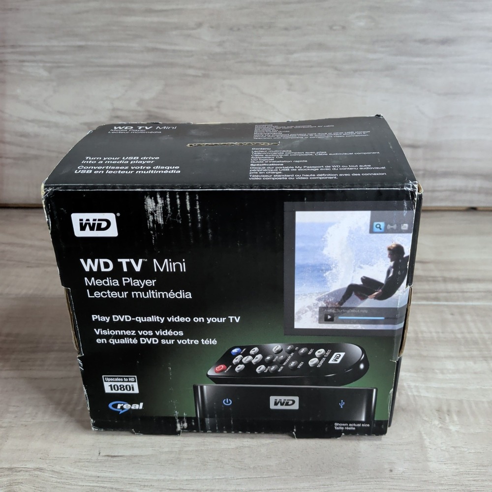 Western Digital WD TV Mini Media Player play DVD-quality Video On Your TV. 1080i